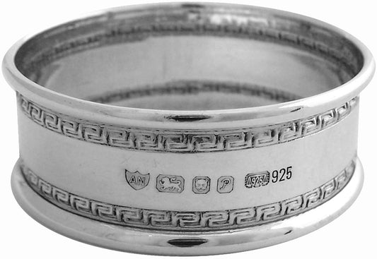 English Sterling Round Silver Napkin Ring