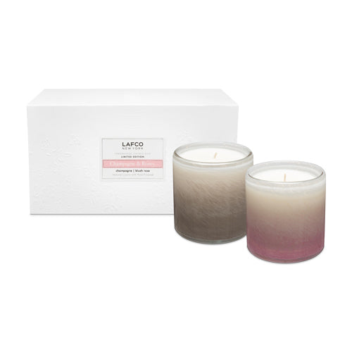 Champagne & Roses Candle Set